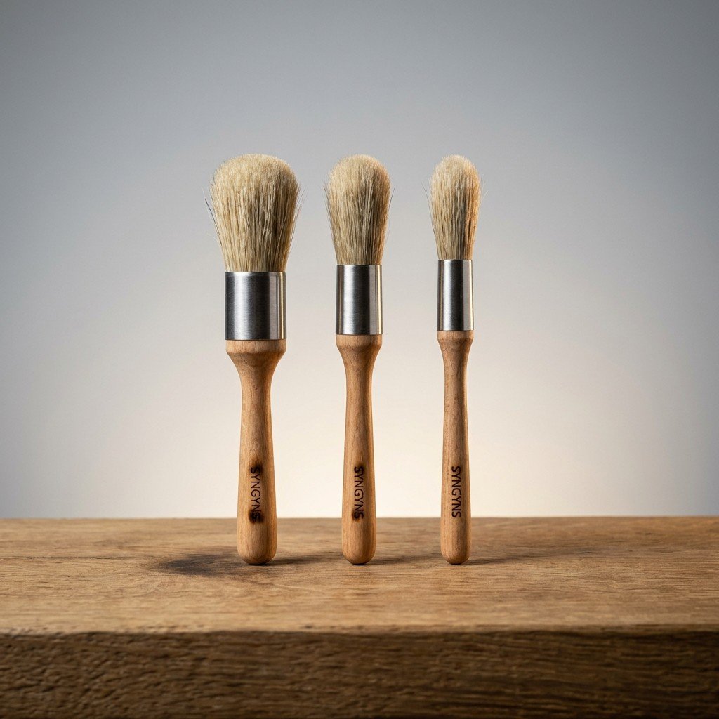 Paste Brush, Round, Sterilised Hog Bristle — Syngyns