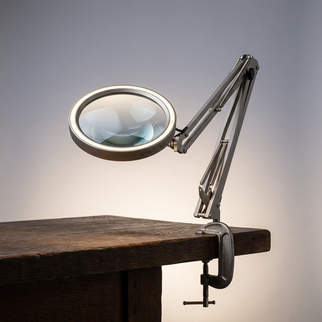 Bench Magnifier, LED Ring, Clamp Arm — Syngyns
